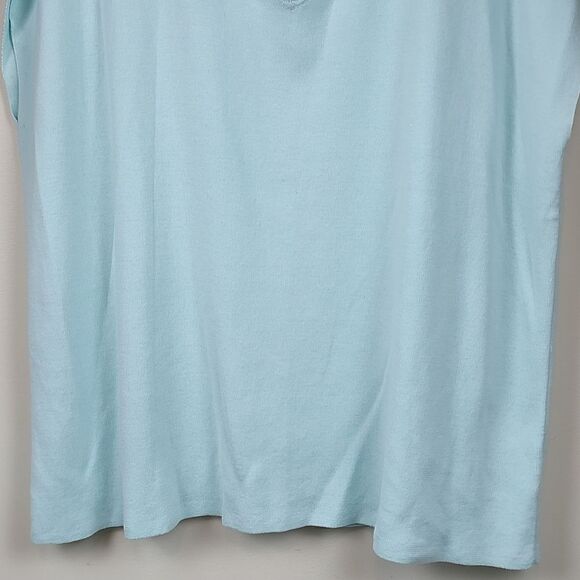 Talbot's Plus Size Scalloped Double V-neck Cap Sleeve Fine Knit Sweater NWT - Picture 9 of 10